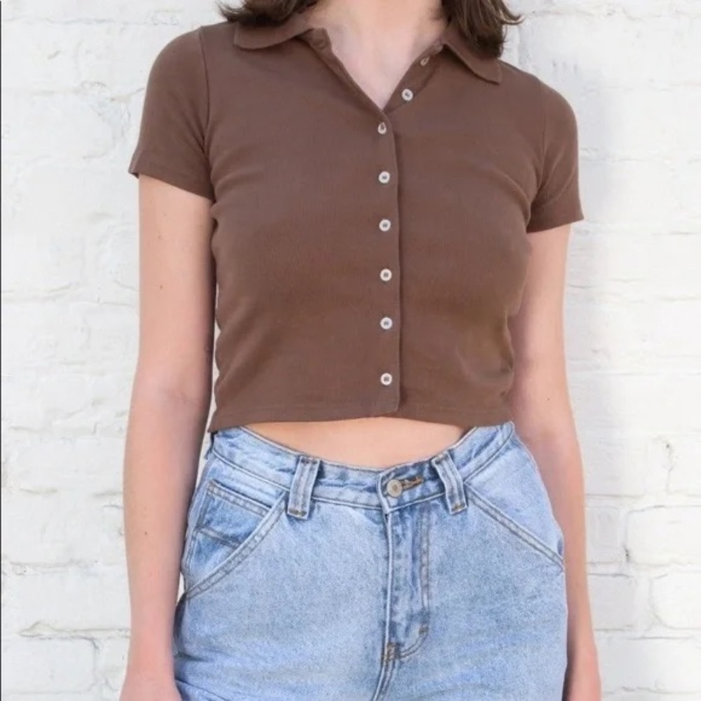 John Galt Brandy Melville Brown Caroline Top